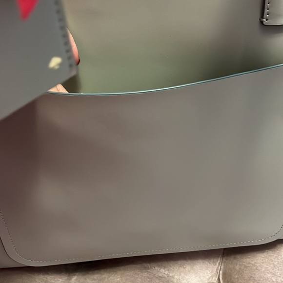 Kate Spade large pocket tote, smooth, leather, light, pist color, new - Picture 11 of 13